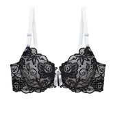 Skin-friendly Sexy Ladies' Lace Push Up Cotton Bralette Plus Size
